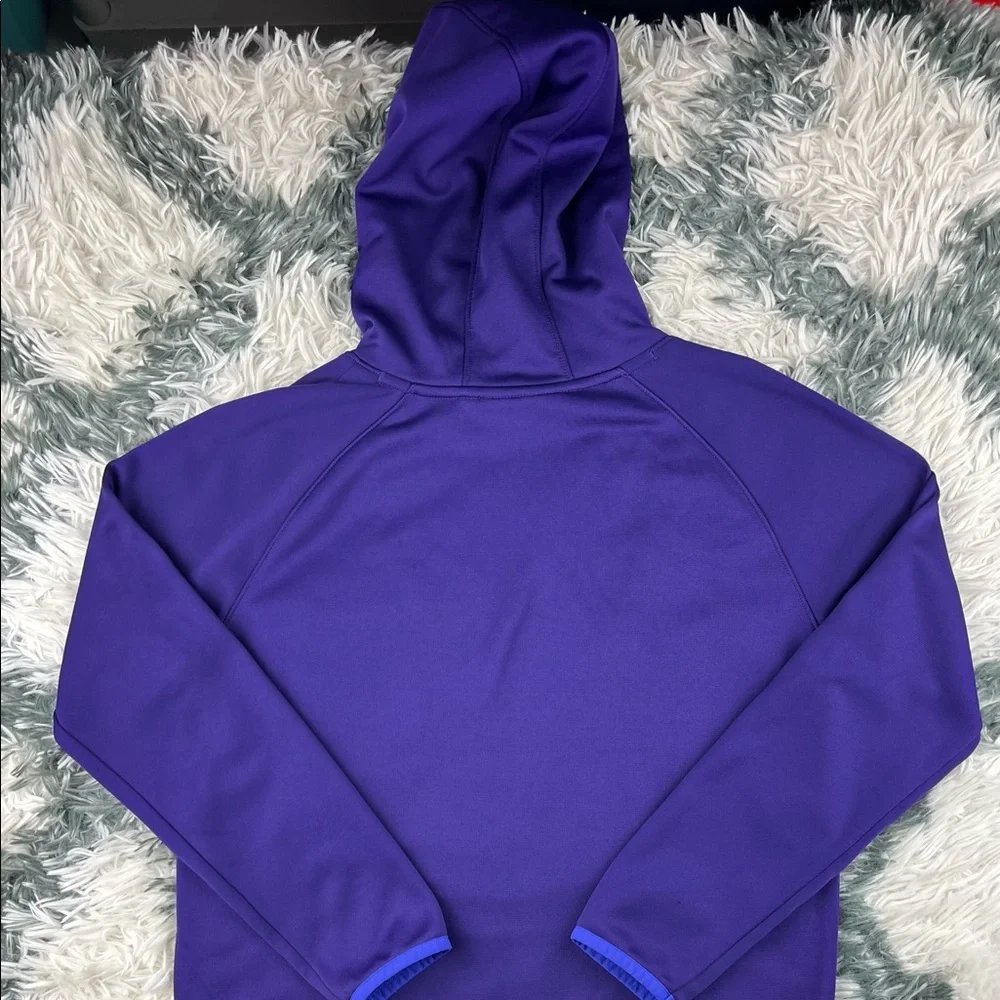 Under Armour Children's Unisex Loose Coldgear Hoodie Purple Size YXL